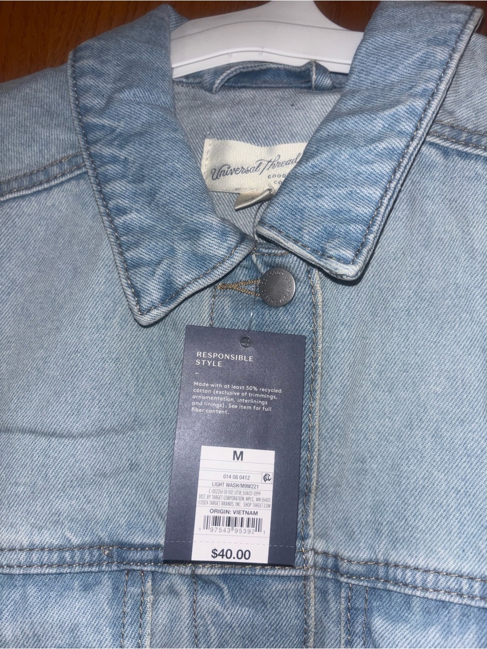 Universal Thread Light Wash Blue Denim Jacket - Picture 3 of 4